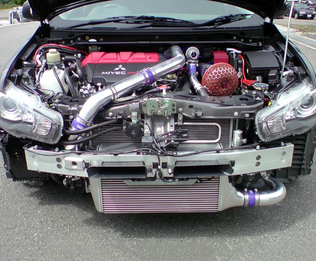 HKS Intercooler Kit with 70mm Piping for Mitsubishi Evo X - 13001-AM006 - manufacturer reference image