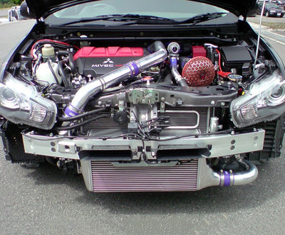 HKS Intercooler Kit with 70mm Piping for Mitsubishi Evo X - 13001-AM006 - manufacturer reference image