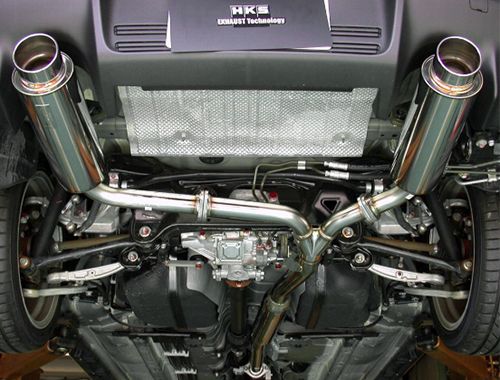 HKS Silent Hi-Power Exhaust Mitsubishi Lancer Evolution X (CZ4A) 31019-AM010 — vehicle installation