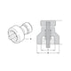 Öhlins 24631-02 Rebound Adjuster M12×1.25 — technical drawing