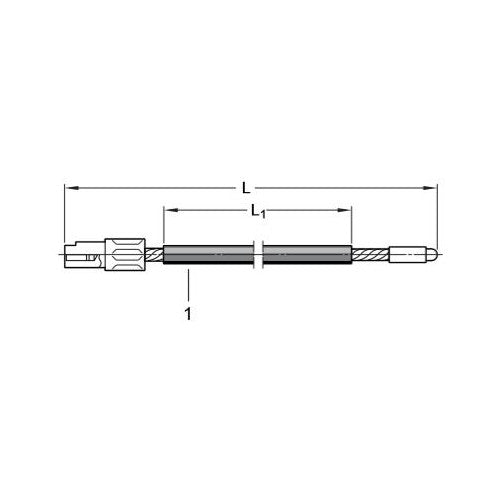 Öhlins 24632-01 Rebound Adjuster Extension Wire 380 mm — component-style technical drawing