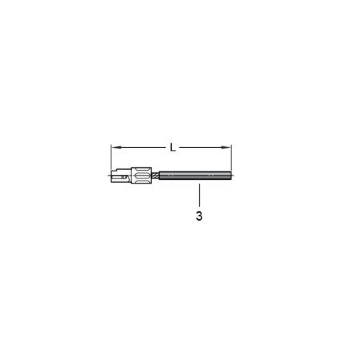 Öhlins 24632-04 Rebound Adjuster Extension Wire 65 mm — technical drawing