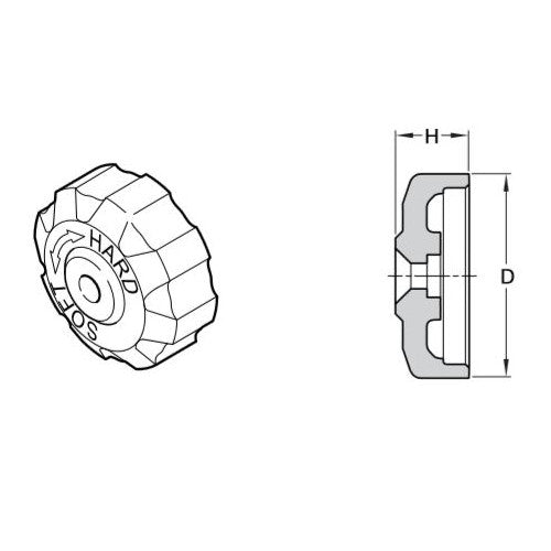 Öhlins 24633-01 Rebound Control Knob — technical drawing
