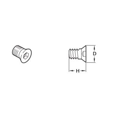 Öhlins 24633-02 Control Knob Screw M4×0.7 — technical drawing