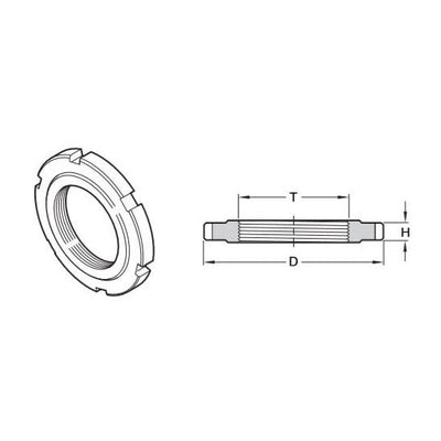 Öhlins 24636-02 Spring Seat Lock Ring M52×2 — component-style technical drawing