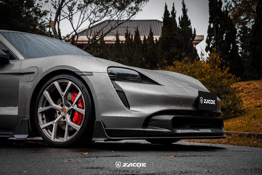 ZACOE Front Lip Set Carbon Fiber - Porsche Taycan RWD/ 4WD