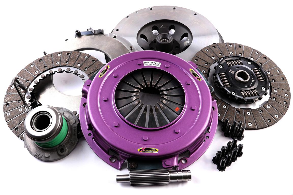 Xtreme Clutch 270mm Sprung Organic Twin Plate Clutch Kit Ford Mustang 5.2 V8 Shelby with Flywheel and CSC KFD27640-2A - supplier kit photograph
