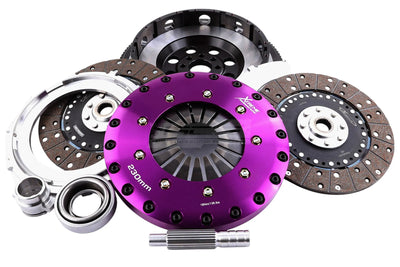 Xtreme Clutch 230mm Rigid Organic Twin Plate Clutch Kit Nissan 300ZX Z32 Twin Turbo with Flywheel KNI23538-2G