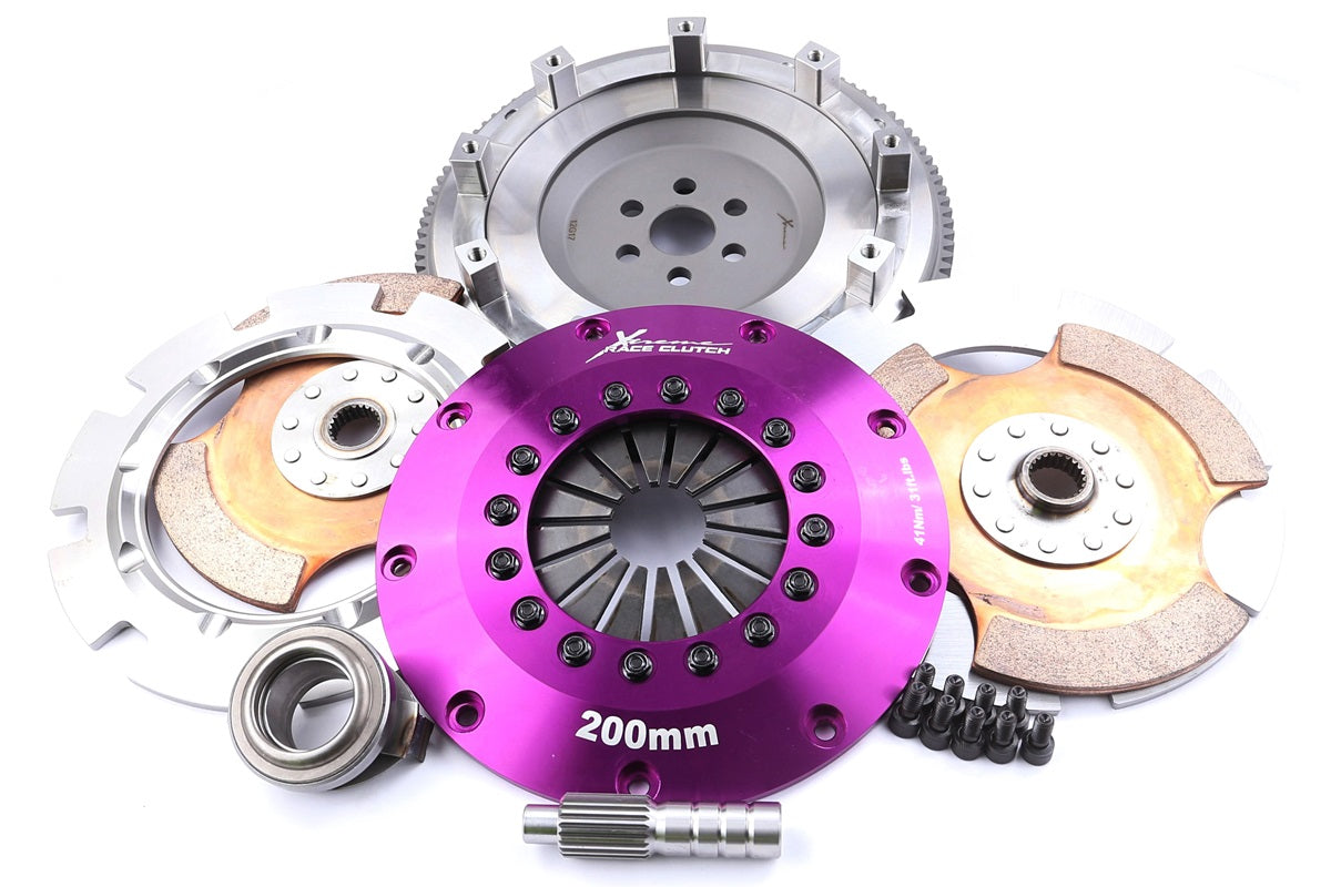 Xtreme Clutch 200mm Rigid Ceramic Twin Plate Clutch Kit Mazda 323 / Familia BG 1.8 Turbo 4WD with Flywheel KFD20523-2E