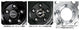 WORK GALVATRE centre cap 120261 — supplied standard cap shown on the left; centre image is an alternative and right image shows no cap