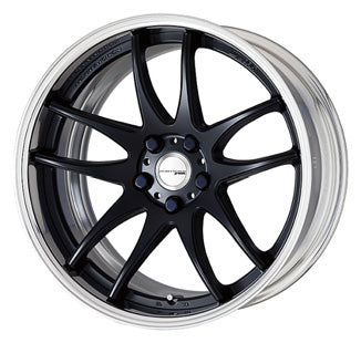 Work Emotion CR 2P — Matte Black (MBL), 19-inch normal rim, optional center cap
