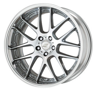 Work Lanvec LM7 — GR Silver Cut Clear (GRP), 20-inch, optional center cap