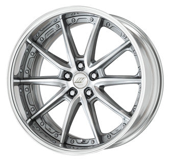 Work Lanvec LS10 — GR Silver Cut Clear (GRP), 20-inch, optional center cap