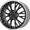 Work LS Vajra SUV — Black Anodized (SKB), 22-inch, optional black center cap