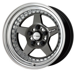 Work Meister CR01 — Matte Carbon (MGM), 16-inch, optional black-anodized inner rim