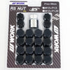 WORK RS Wheel Nuts and Locking Nuts Set M12X1.25 - Closed end - Black