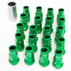 Work Wheel Nuts and Locking Nuts Set M12X1.25 - Open end - Green