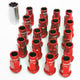 Work Wheel Nuts and Locking Nuts Set M12X1.25 - Open end - Red