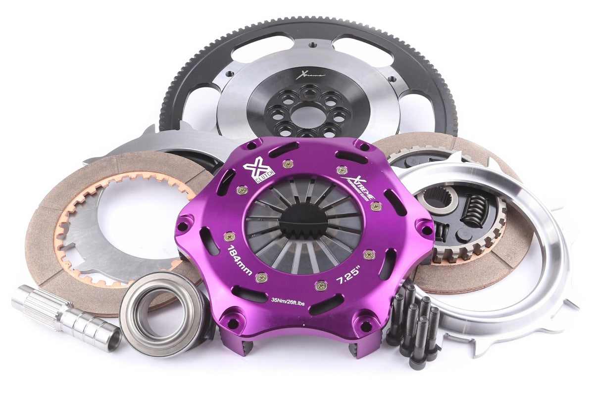 Xtreme Clutch KHN18523-2B sprung ceramic twin plate clutch kit, single-mass flywheel and fitting components