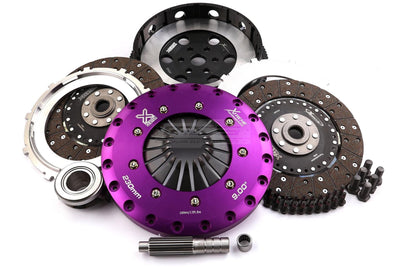 Xtreme Clutch KMZ23530-2G organic twin plate clutch kit, single-mass flywheel and installation components